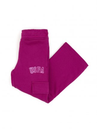 شلوار راحتی دخترانه صورتی روشن یو اس پولو