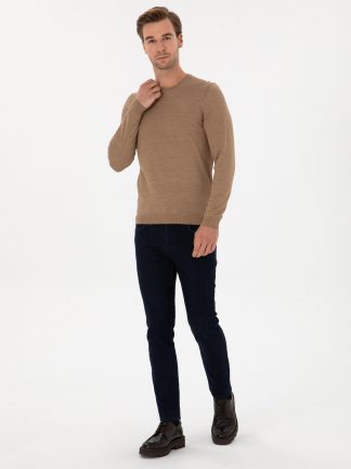 شلوار جین اسلیم فیت مردانه سرمه ای کاشارل