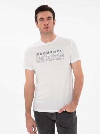 تی شرت مردانه سفید کاشارل