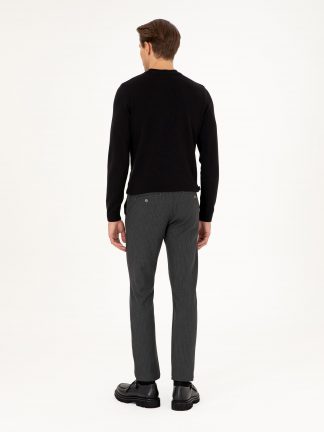 شلوار کتان مردانه خاکستری تیره پیرکاردین