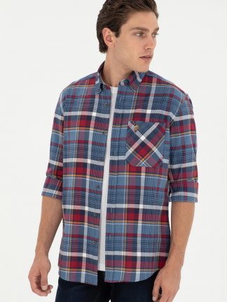 پیراهن آستین بلند مردانه ساکس یو اس پولو