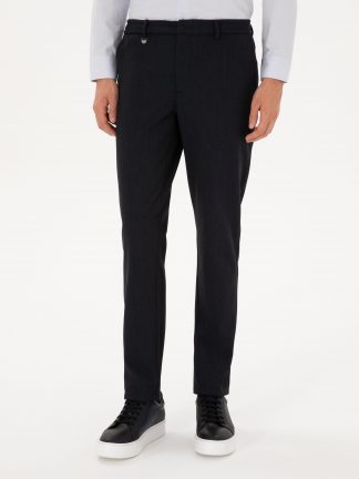 شلوار پارچه ای مردانه سرمه ای پیرکاردین