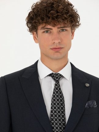 کت و شلوار مردانه سرمه ای پیرکاردین