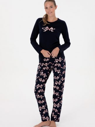 ست لباس راحتی زنانه سرمه ای یو اس پولو