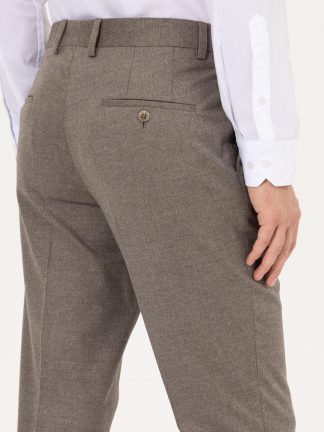 شلوار پارچه ای مردانه قهوه ای روشن پیرکاردین