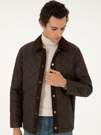 کاپشن مردانه قهوه ای تیره کاشارل