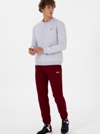 شلوار راحتی مردانه زرشکی یو اس پولو