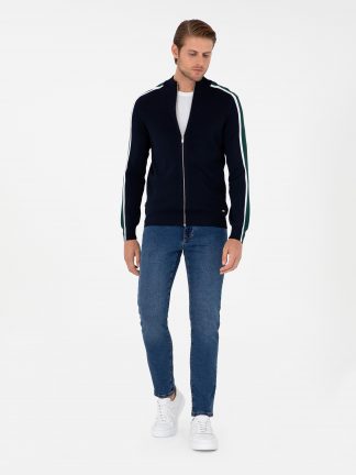 شلوار جین اسلیم فیت مردانه آبی پیرکاردین