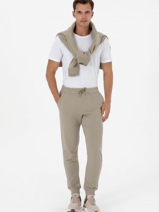 شلوار راحتی مردانه خاکی روشن یو اس پولو