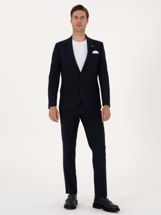 کت و شلوار مردانه سرمه ای پیرکاردین