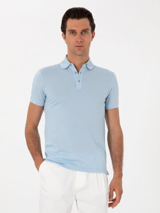پولوشرت مردانه آبی روشن کاشارل