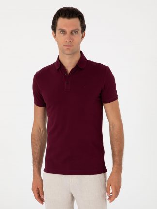 پولوشرت مردانه زرشکی کاشارل