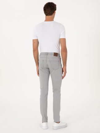 شلوار جین اسلیم فیت مردانه طوسی کاشارل