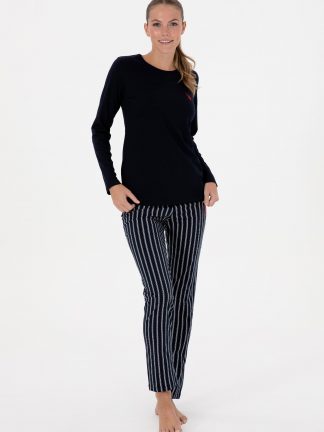 ست لباس راحتی زنانه سرمه ای یو اس پولو