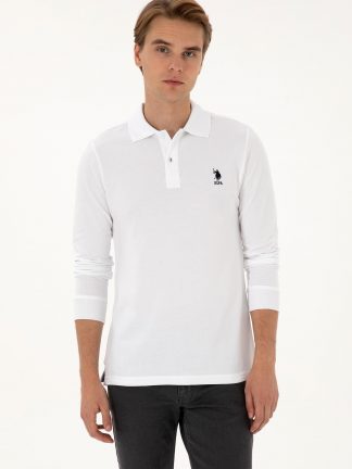 پولوشرت مردانه سفید یو اس پولو