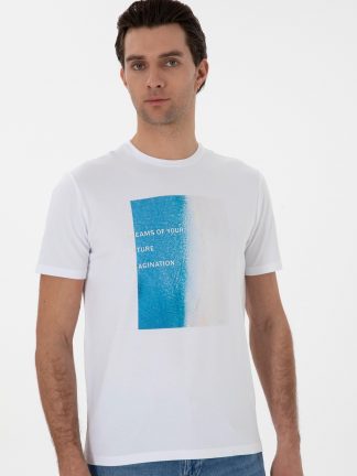 تی شرت مردانه سفید کاشارل