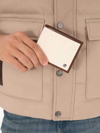 کیف پول و کارت مردانه بژ کاشارل