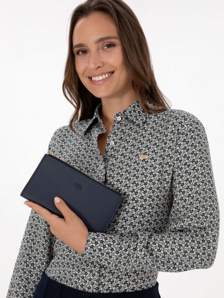 کیف پول زنانه سرمه ای یو اس پولو