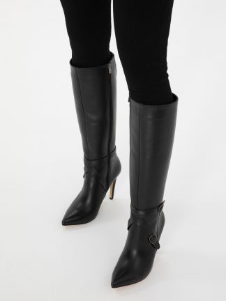 بوت پاشنهدار زنانه مشکی پیرکاردین