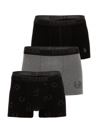 شورت مردانه خاکستری تیره یو اس پولو