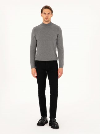 شلوار جین اسلیم فیت مردانه مشکی پیرکاردین