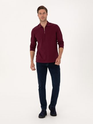 سویشرت مردانه زرشکی پیرکاردین