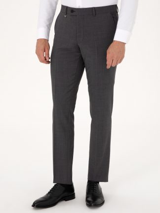 شلوار پارچه ای مردانه خاکی ملانژ پیرکاردین