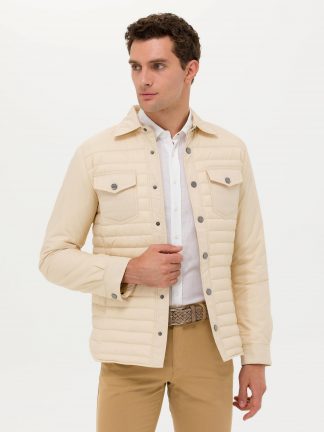 کاپشن مردانه بژ کاشارل