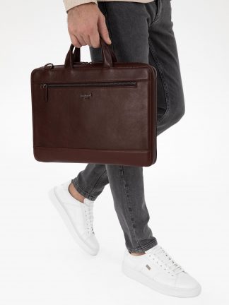 کیف مردانه قهوه ای کاشارل