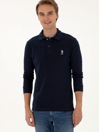 پولوشرت مردانه سرمه ای یو اس پولو