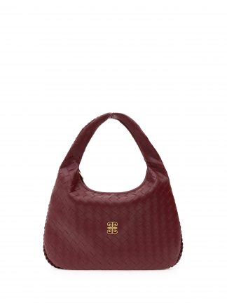 کیف دوشی زنانه زرشکی پیرکاردین