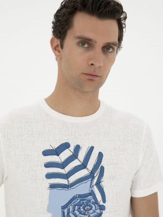 تی شرت مردانه سفید کاشارل