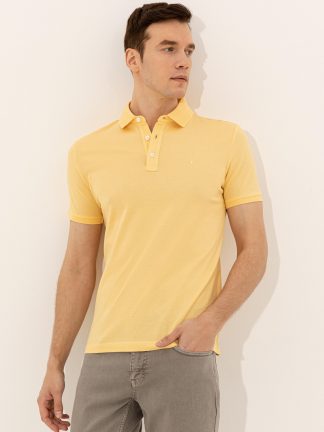 پولوشرت مردانه زرد روشن کاشارل