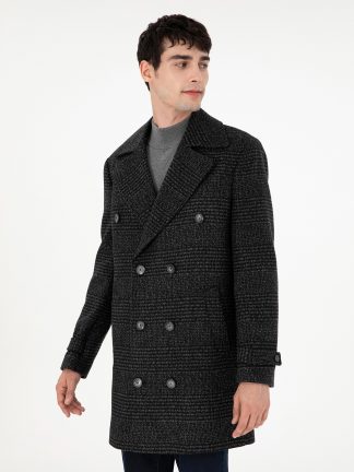 پالتو مردانه خاکی ملانژ پیرکاردین