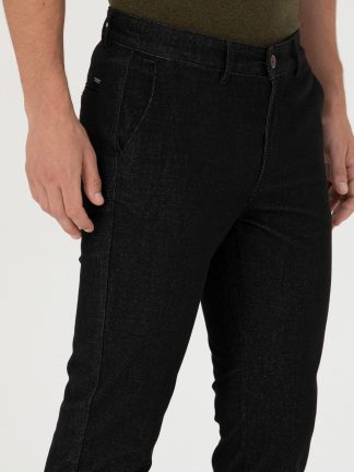 شلوار کتان مردانه مشکی پیرکاردین