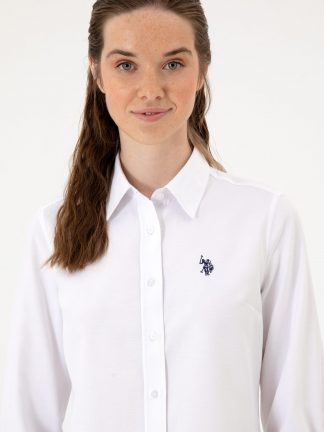 شومیز زنانه سفید یو اس پولو