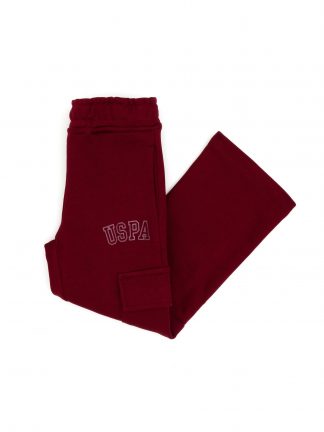 شلوار راحتی دخترانه زرشکی یو اس پولو