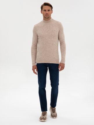 شلوار جین اسلیم فیت مردانه سرمه ای پیرکاردین