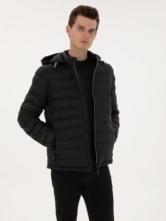 کاپشن مردانه مشکی پیرکاردین