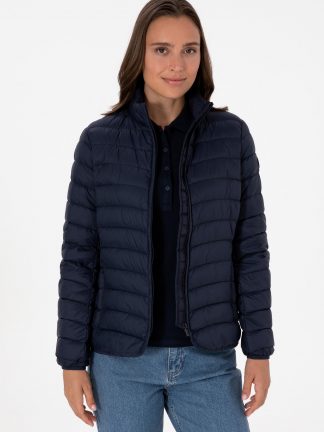 کاپشن زنانه سرمه ای یو اس پولو