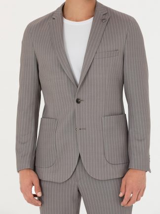 کت و شلوار مردانه قهوه ای روشن پیرکاردین