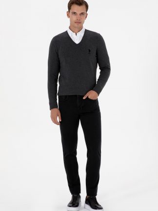 شلوار جین اسلیم فیت مردانه مشکی یو اس پولو