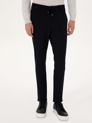 شلوار کتان مردانه سرمه ای پیرکاردین