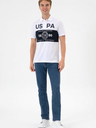 شلوار جین راسته مردانه آبی یو اس پولو