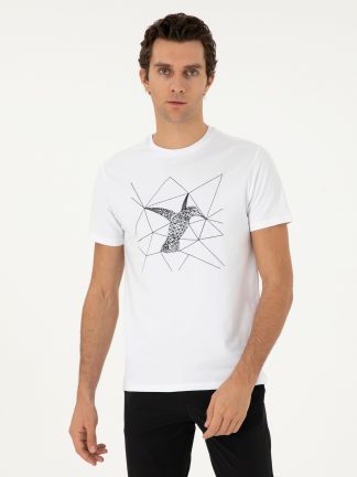 تی شرت مردانه سفید کاشارل