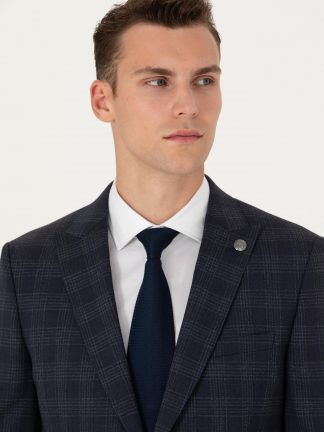 کت و شلوار مردانه سرمه ای پیرکاردین