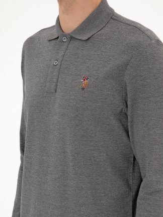 پولوشرت مردانه خاکستری تیره یو اس پولو