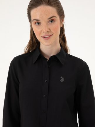 شومیز زنانه مشکی یو اس پولو