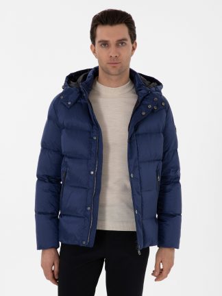 کاپشن مردانه آبی کوبالت کاشارل