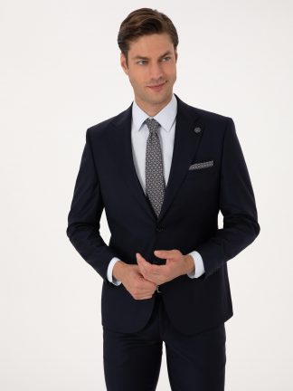 کت و شلوار مردانه سرمه ای پیرکاردین